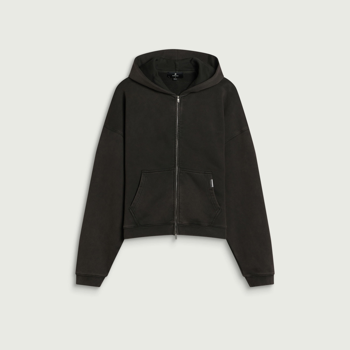 Represent Men's Initial Boxy Oversized Zip Hoodie in Coffee