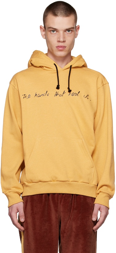 Photo: Bethany Williams Yellow Spencer Buttons Hoodie