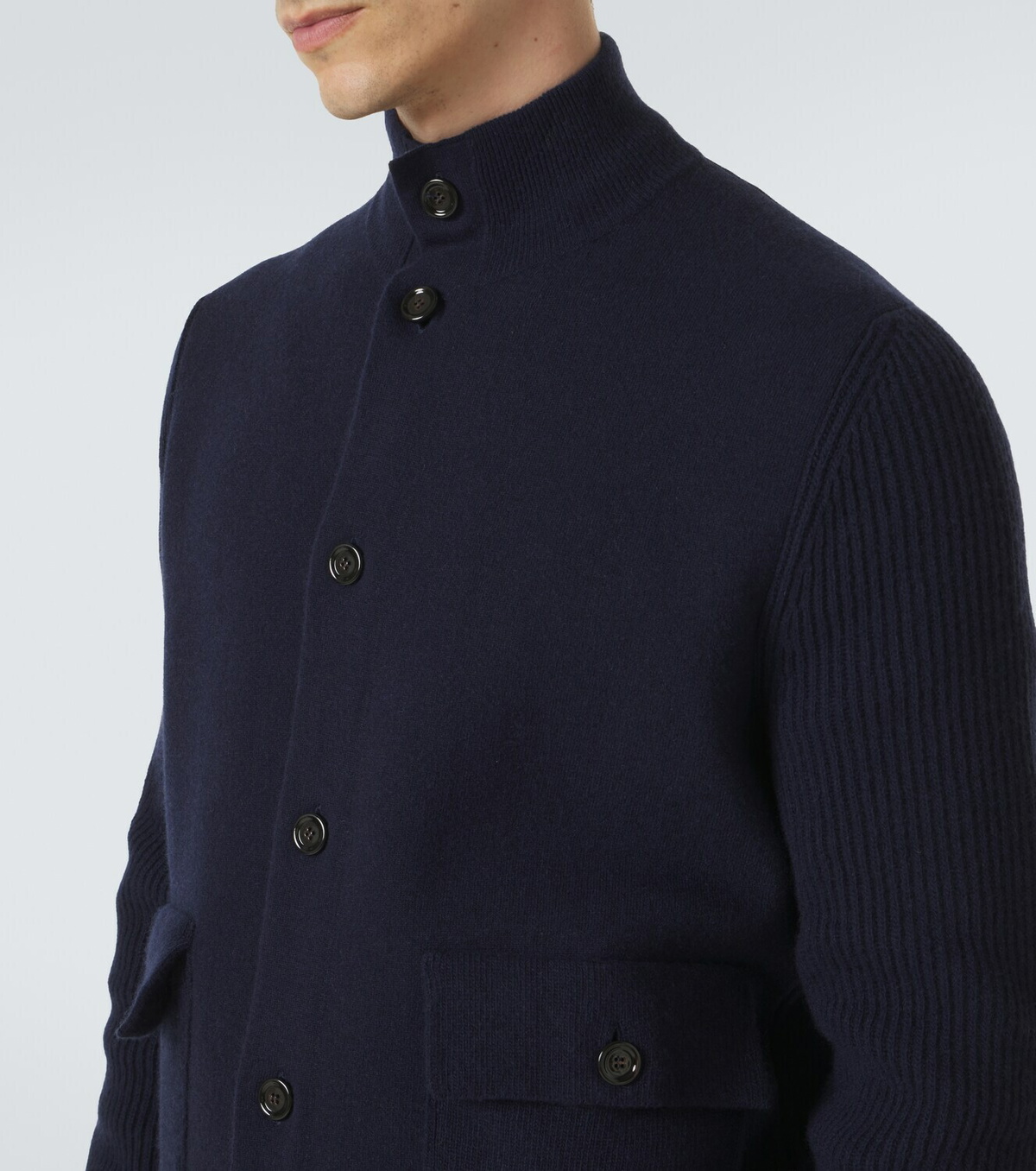 Lardini Knitted wool-blend jacket