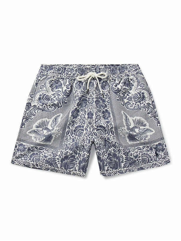 Photo: Polo Ralph Lauren - Traveler Straight-Leg Short-Length Printed Swim Shorts - Blue