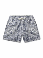 Polo Ralph Lauren - Traveler Straight-Leg Short-Length Printed Swim Shorts - Blue