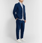 Mr P. - Unstructured Cotton-Blend Moleskin Suit Jacket - Blue