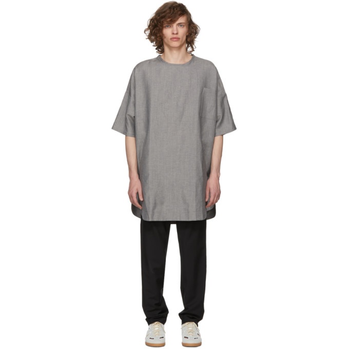 Photo: House of the Very Islands Grey Long Front Pocket T-Shirt