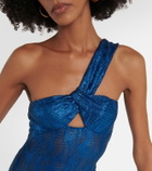 Missoni Mare Jacquard one-shoulder beach dress