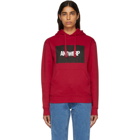 Vier Red Box Logo Hoodie