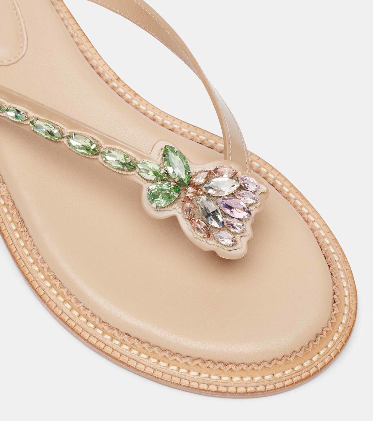 Simone Rocha Embellished leather thong sandals