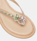 Simone Rocha Embellished leather thong sandals