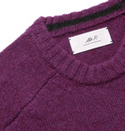 Mr P. - Shetland Virgin Wool Sweater - Men - Purple