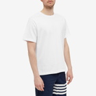 Thom Browne Men's Side Split Classic T-Shirt in White