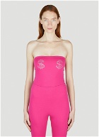 AVAVAV - Dollar Sign Strapless Bodysuit in Pink