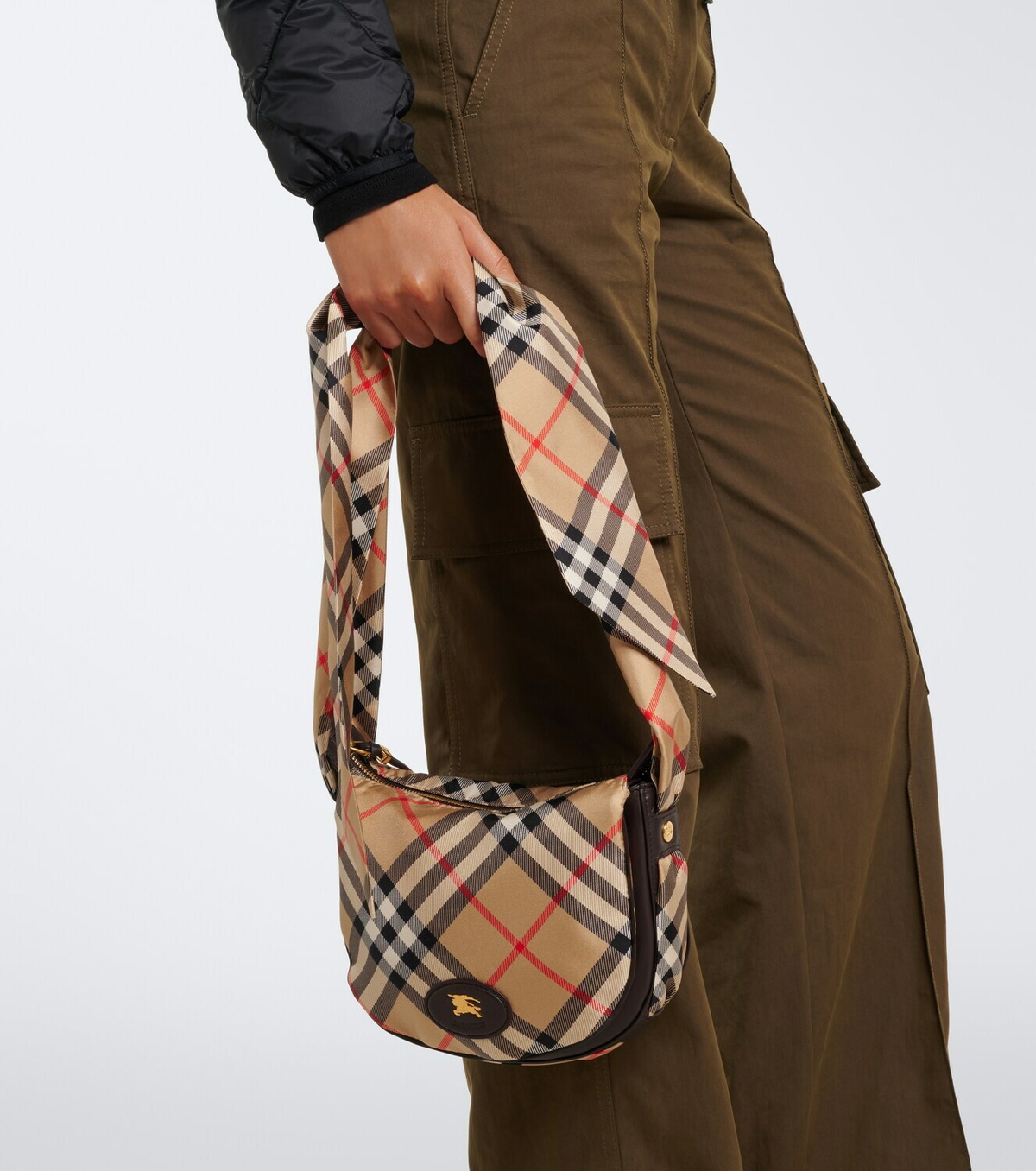 Burberry Burberry Check silk twill shoulder bag