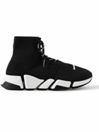Balenciaga - Speed 2.0 Stretch-Knit Sneakers - Black