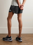 Nike Running - Trail Straight-Leg Logo-Print Ripstop-Trimmed Dri-FIT Shorts - Black