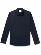 NN07 - Freddy 5971 Crinkled Modal-Blend Shirt - Blue
