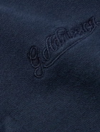 GENERAL ADMISSION - Lincoln Logo-Embroidered Cotton-Jersey Half-Zip Sweatshirt - Blue