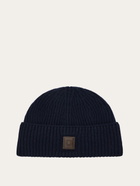 Ferragamo Mens Knitted beanie in Blue