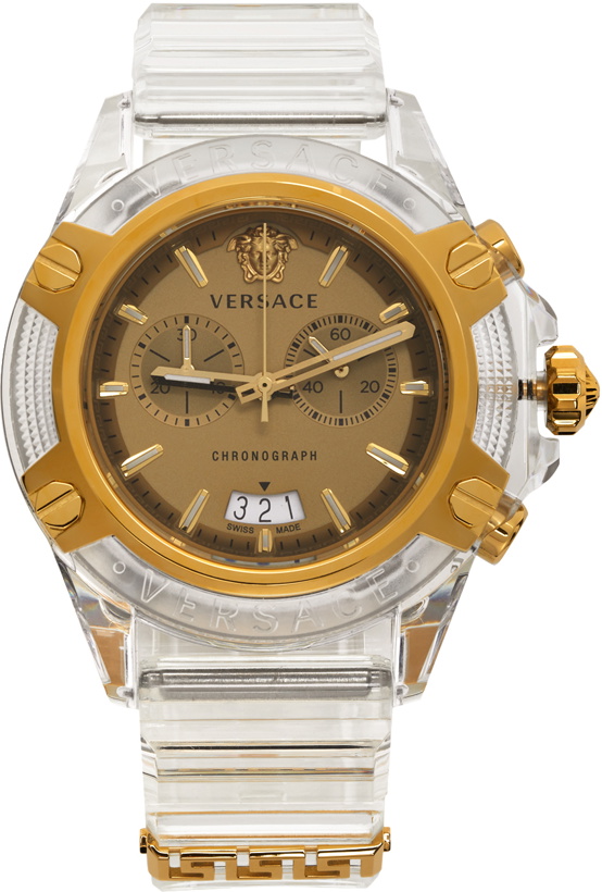 Photo: Versace Silver & Gold Icon Active Watch