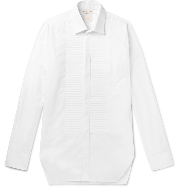 Photo: Bottega Veneta - White Bib-Front Cotton-Poplin Shirt - White
