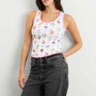 Casablanca Women's Pointelle Frill Tank Top in Multi