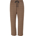 Barena - Checked Virgin Wool-Blend Drawstring Trousers - Brown