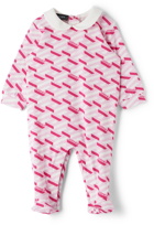Versace Baby Pink La Greca Grow Bodysuit Set