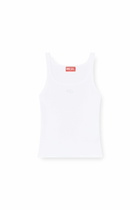 Diesel Slim tank top with laser-cut Oval D - T-Shirts Womens in White