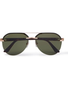 Cartier Eyewear - Aviator-Style Gold-Tone and Tortoiseshell Acetate Sunglasses