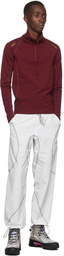 Saul Nash Burgundy Twist Bond Compression Zip-Up Sweater