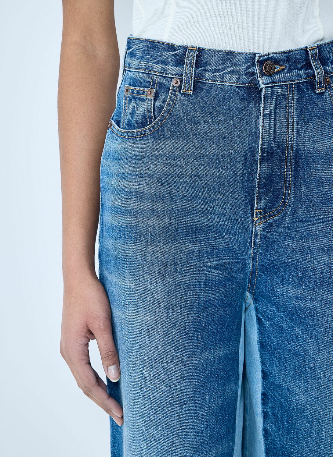 Chloé Contrast Denim Shorts