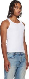 Jean Paul Gaultier White 'The Piercing' Tank Top