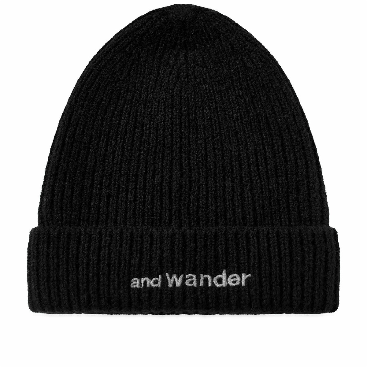 Photo: And Wander Men's Shetland Wool Beanie in Black