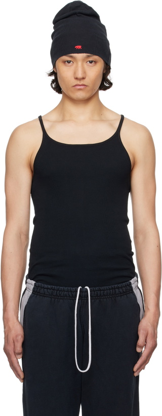 Photo: GREG ROSS Black Ribbed Tank Top