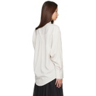 TOTEME Off-White & Blue Oversized Striped Shirt