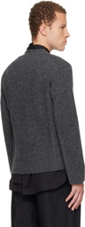 Comme des Garçons Homme Deux Gray Wool Cardigan