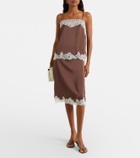 Faithfull Marisol lace-trimmed midi skirt