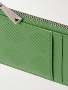 BOTTEGA VENETA - Intrecciato-Debossed Zipped Cardholder - Green