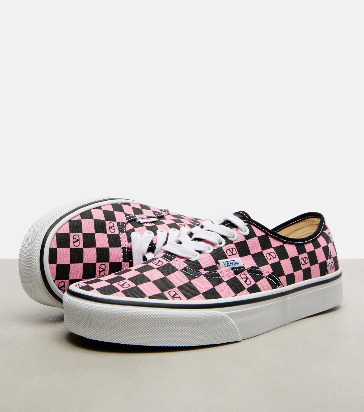 Valentino Garavani and Vans VLogo checked sneakers