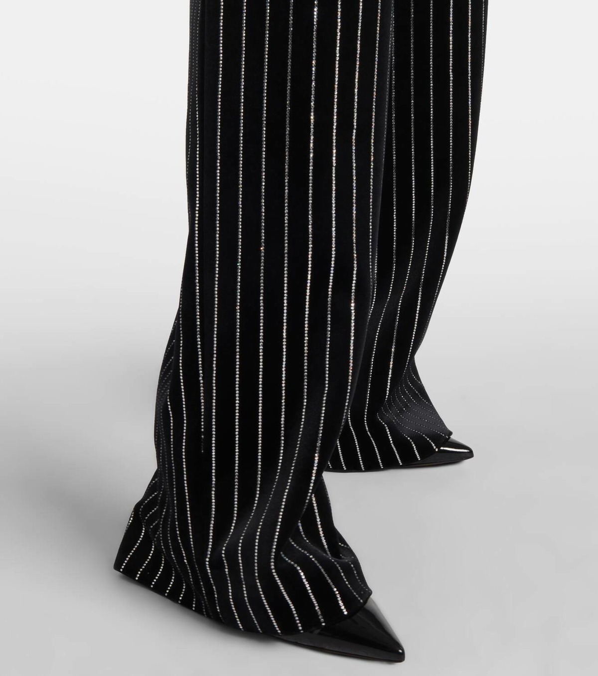 Alex Perry Embellished velvet straight pants