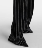 Alex Perry Embellished velvet straight pants