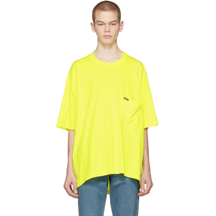 Photo: Balenciaga Yellow Oversized Droopy T-Shirt