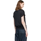 LEMAIRE Black Short Sleeve Foulard Top