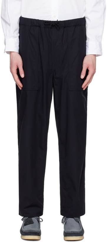 Photo: Comme des Garçons Homme Navy Drawstring Trousers