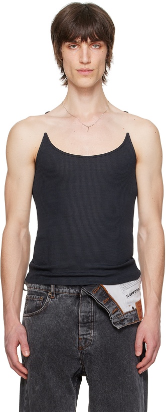 Photo: Y/Project Black Invisible Strap Tank Top