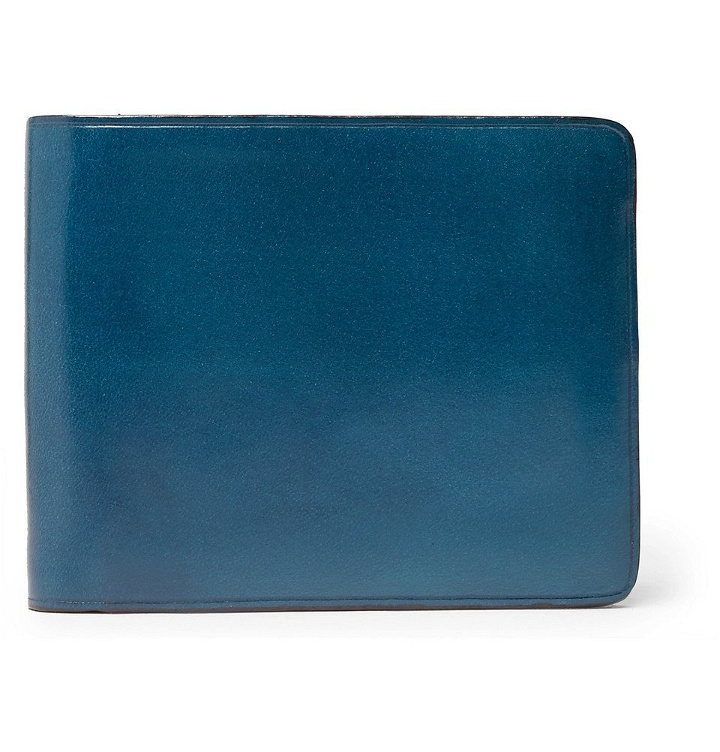 Photo: Il Bussetto - Polished-Leather Billfold Wallet - Men - Blue