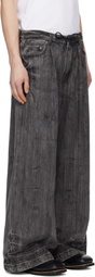 Juun.J Black Wide Jeans