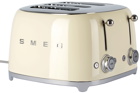 SMEG Off-White Retro-Style 4 Slice Toaster
