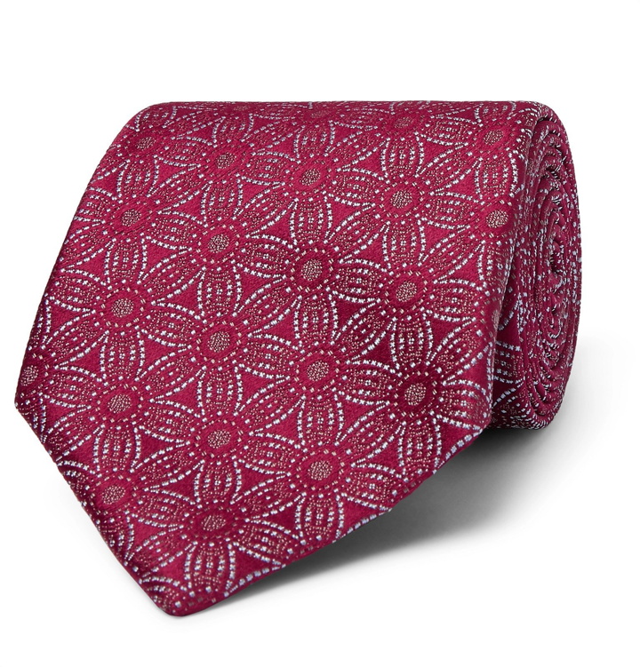 Photo: Charvet - 8.5cm Silk-Jacquard Tie - Pink