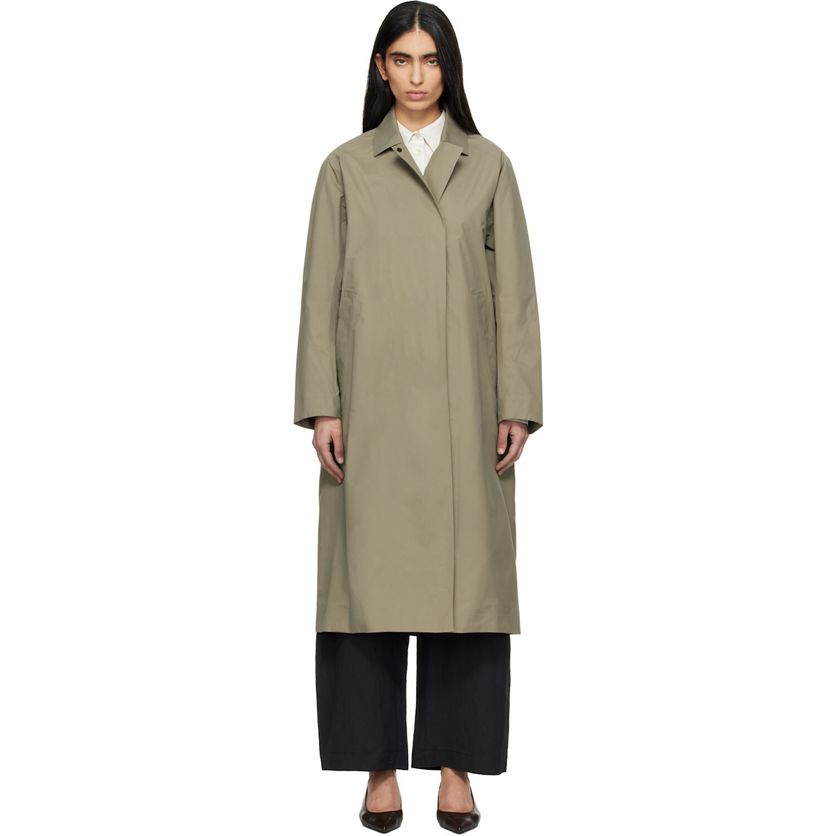 Veilance Beige Nitra Trench Coat