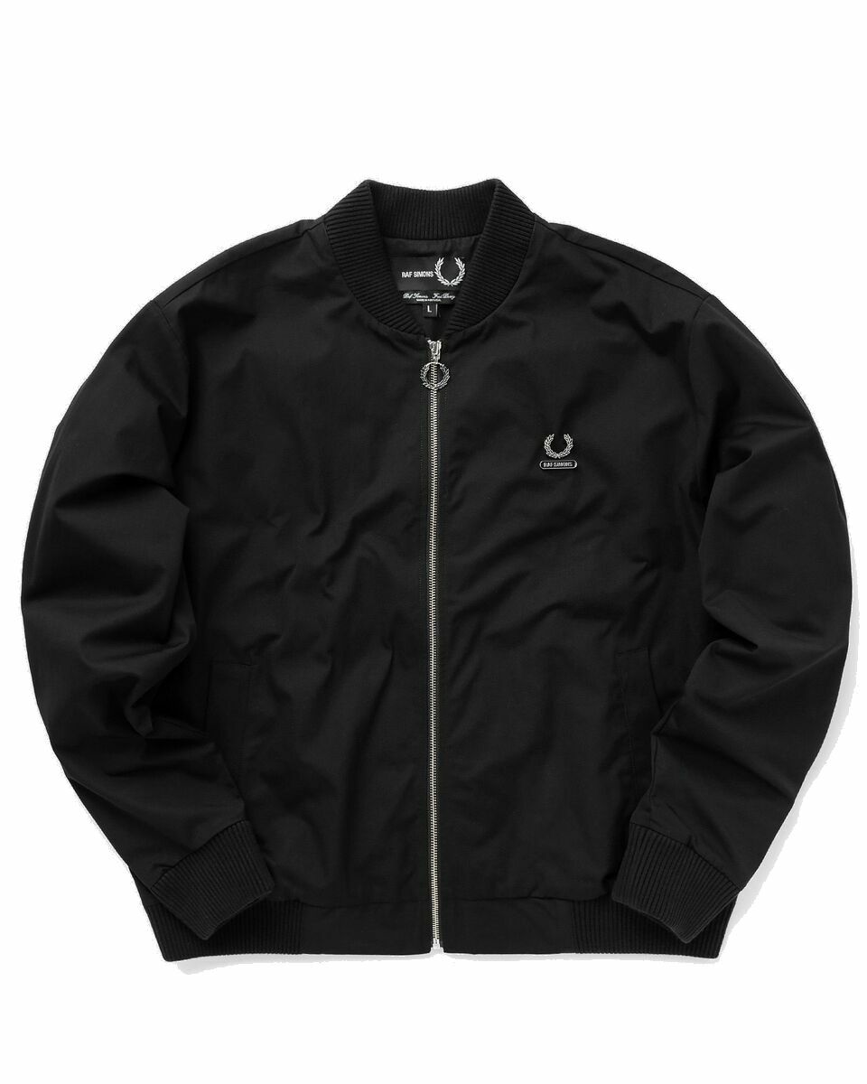 Photo: Fred Perry Rs Printed Bomber Jacket Black - Mens - Bomber Jackets