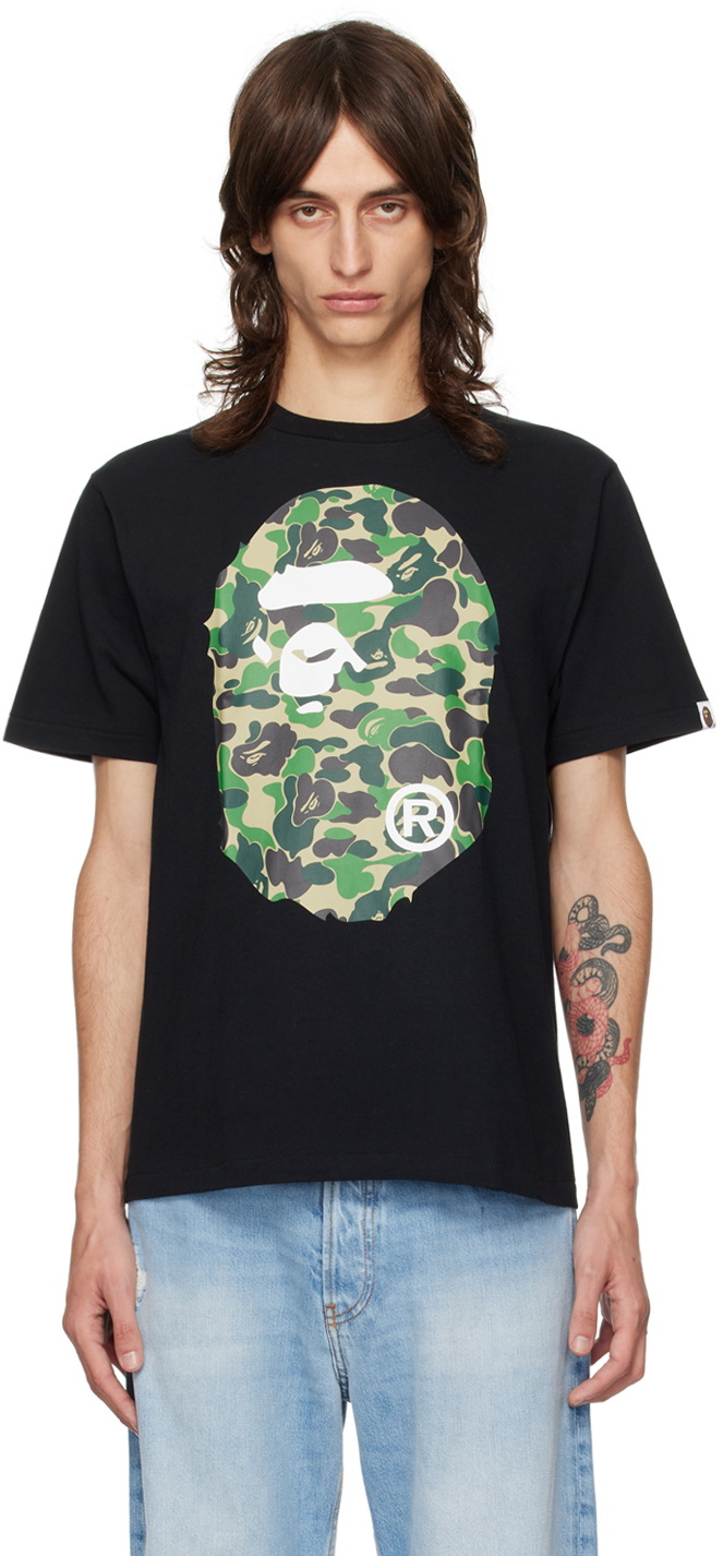 BAPE Black and Green ABC Camo Big Ape T-Shirt A Bathing Ape